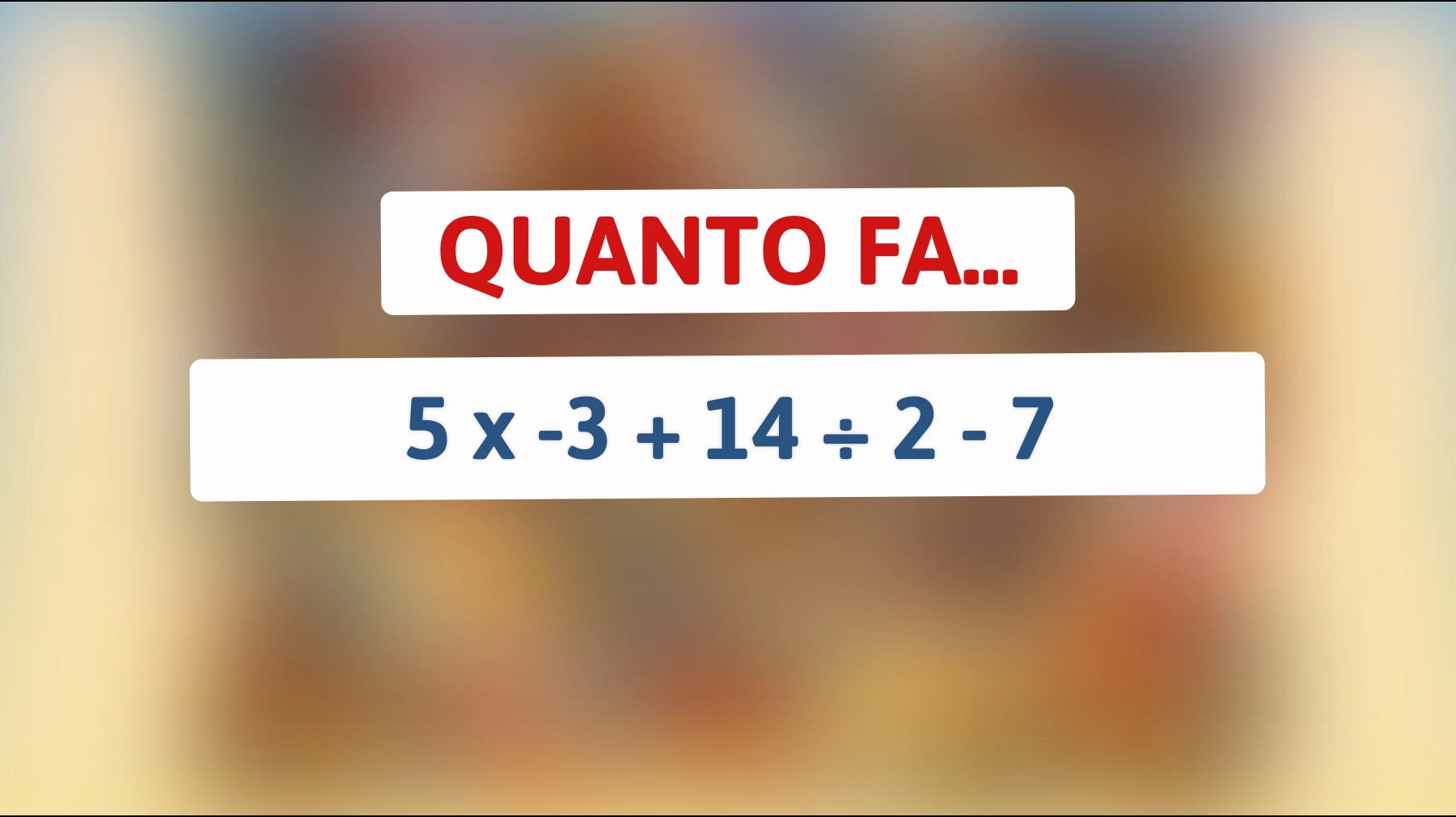 "La sfida impossibile: riesci a risolvere questo indovinello matematico che lascia tutti a bocca aperta?""
