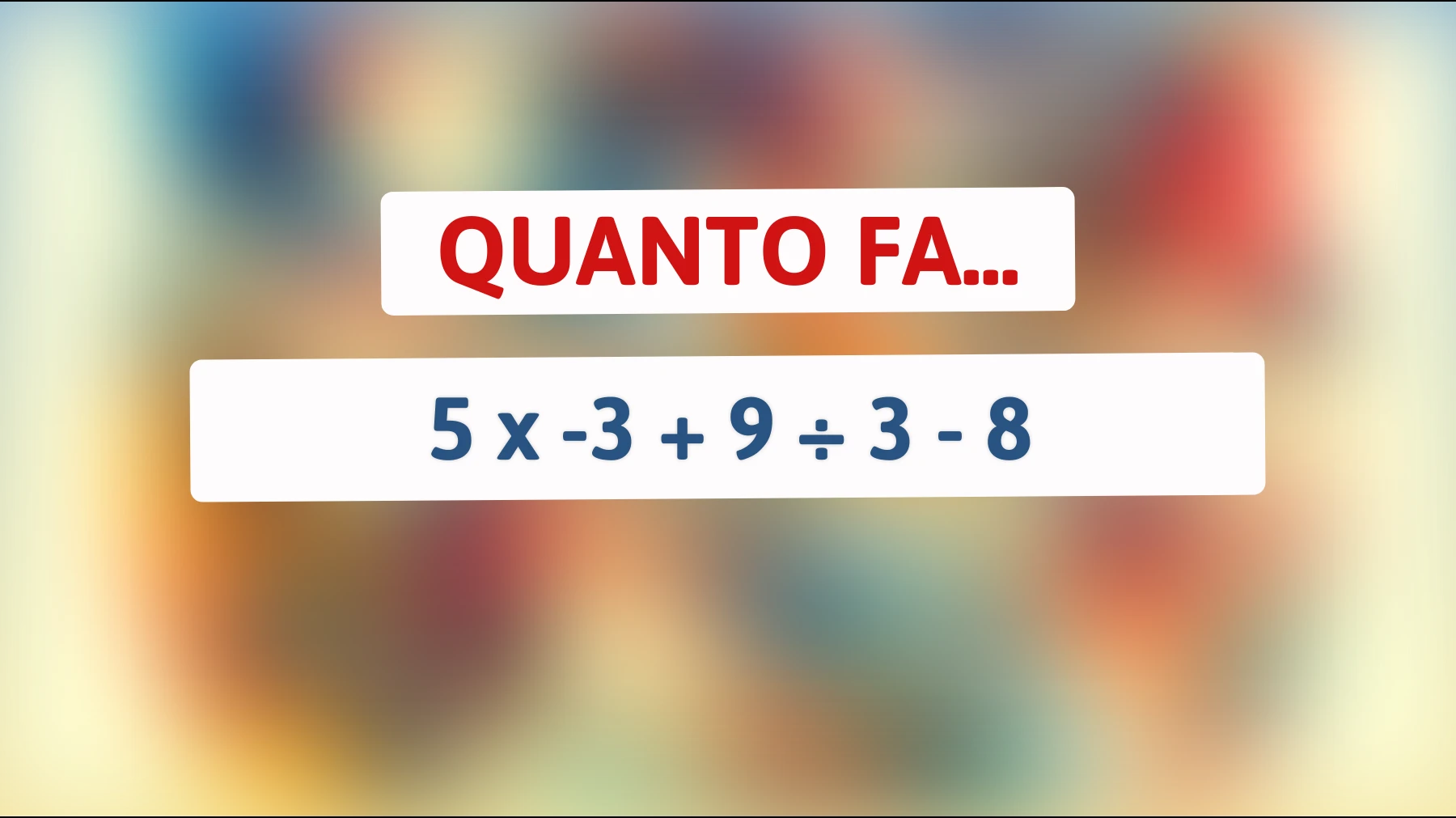 Riesci a risolvere questo calcolo senza calcolatrice? Solo i veri geni ci riescono al primo colpo!"