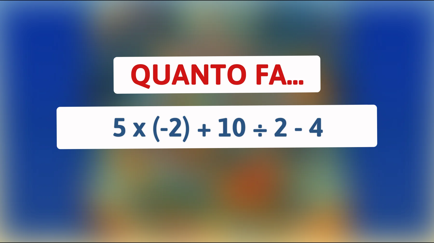 "Scopri se sei un vero genio: riesci a risolvere questo semplice enigma matematico che mette alla prova le menti più brillanti?""