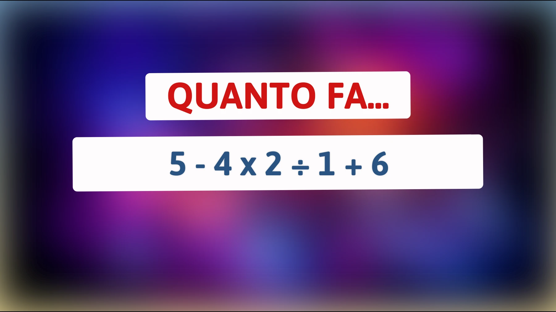 "Solo un vero genio può risolvere questo semplice enigma matematico - Riesci a farlo?""