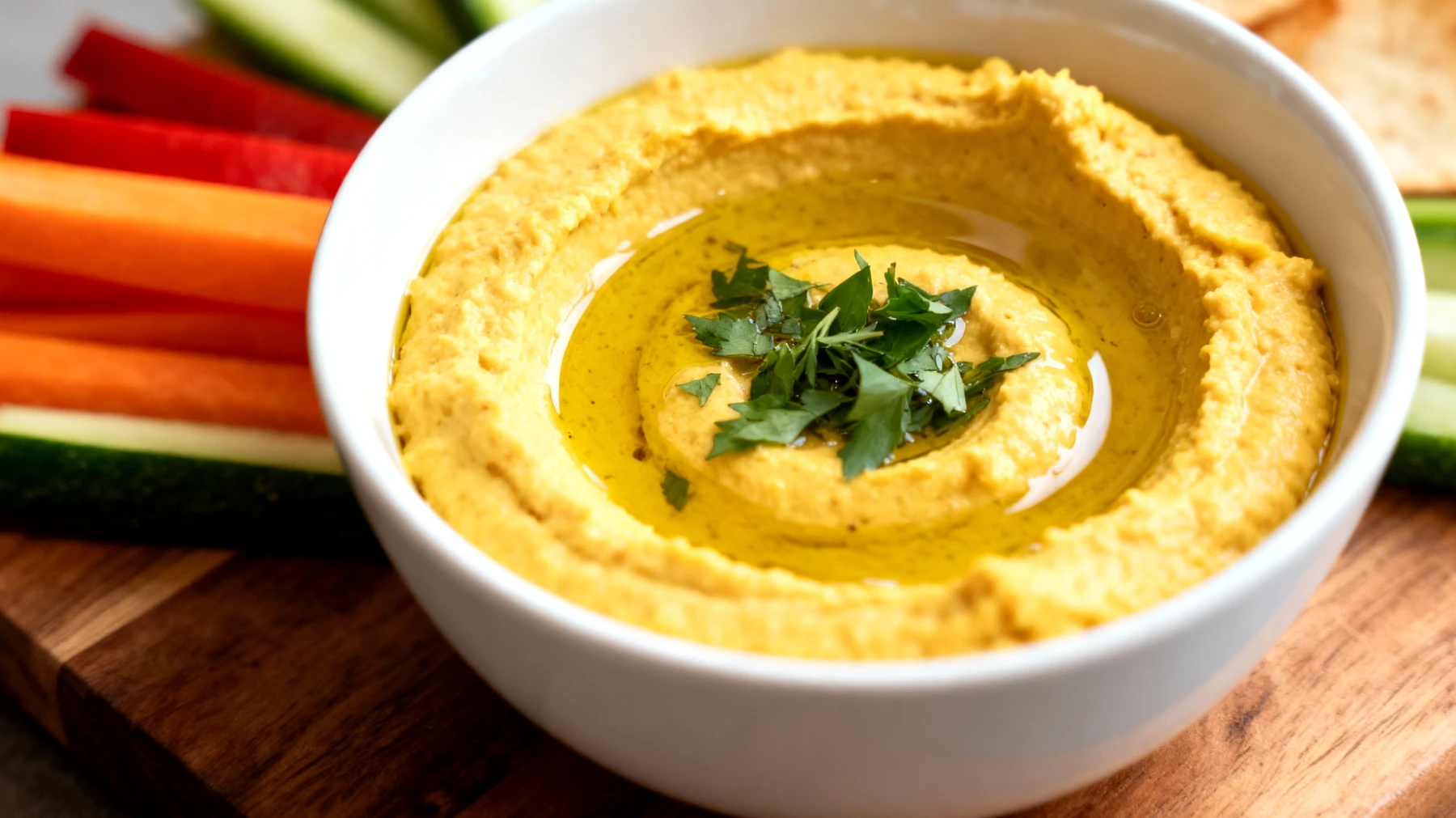 Crema di lupini con verdure crude"