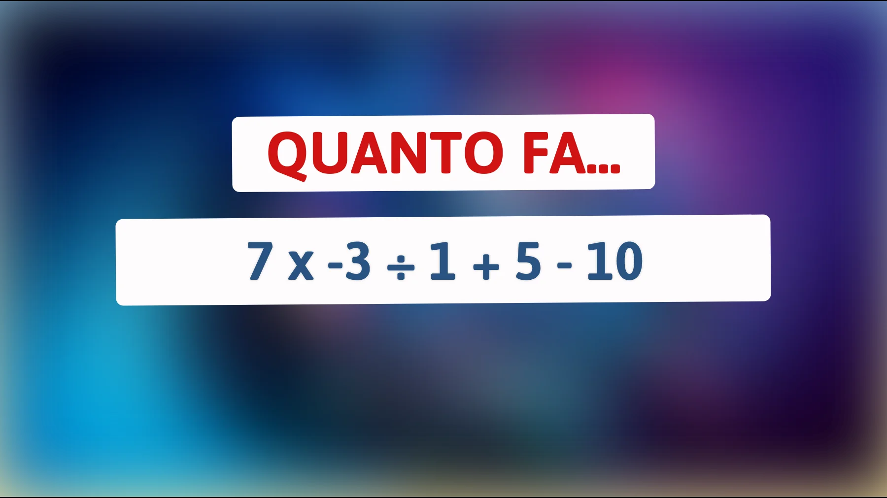 Solo il 3% delle persone riesce a risolvere questo enigma matematico: sei tra i più intelligenti? Scoprilo ora!"