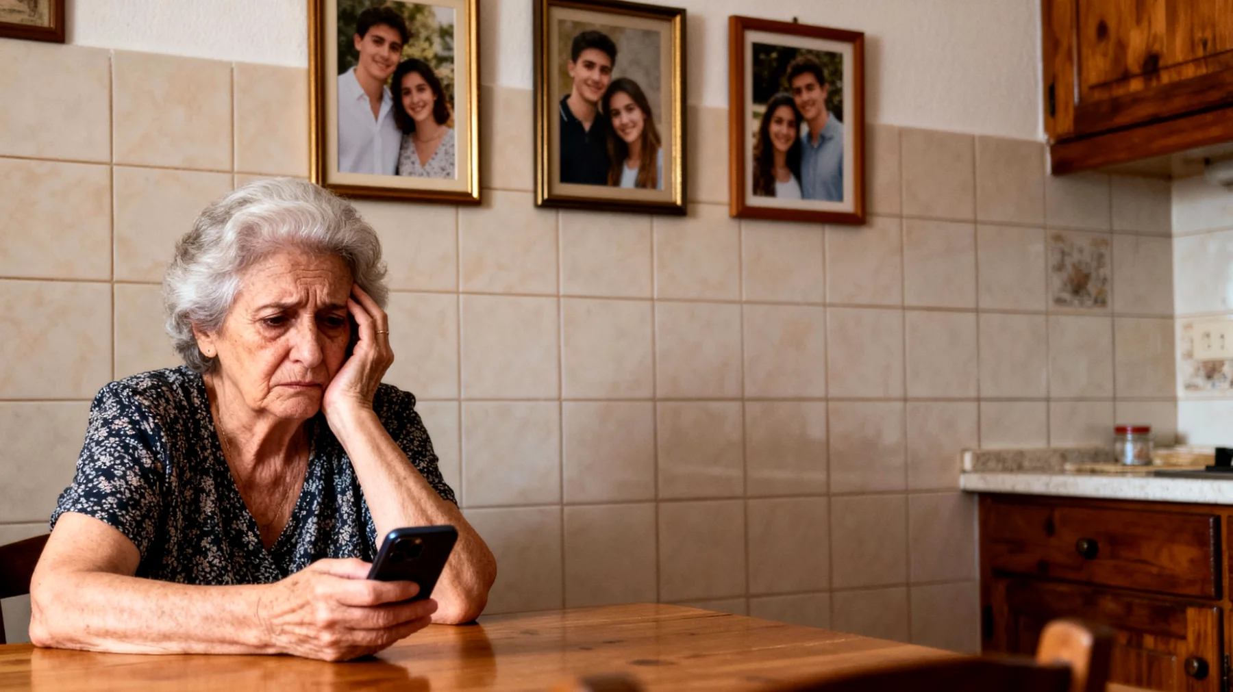 Nonna in difficoltà nel supportare i nipoti giovani adulti che affrontano transizioni importanti (primo lavoro, trasferimenti, scelte di vita) senza riuscire ad adattare il proprio ruolo e temendo di diventare marginale o inadeguata"