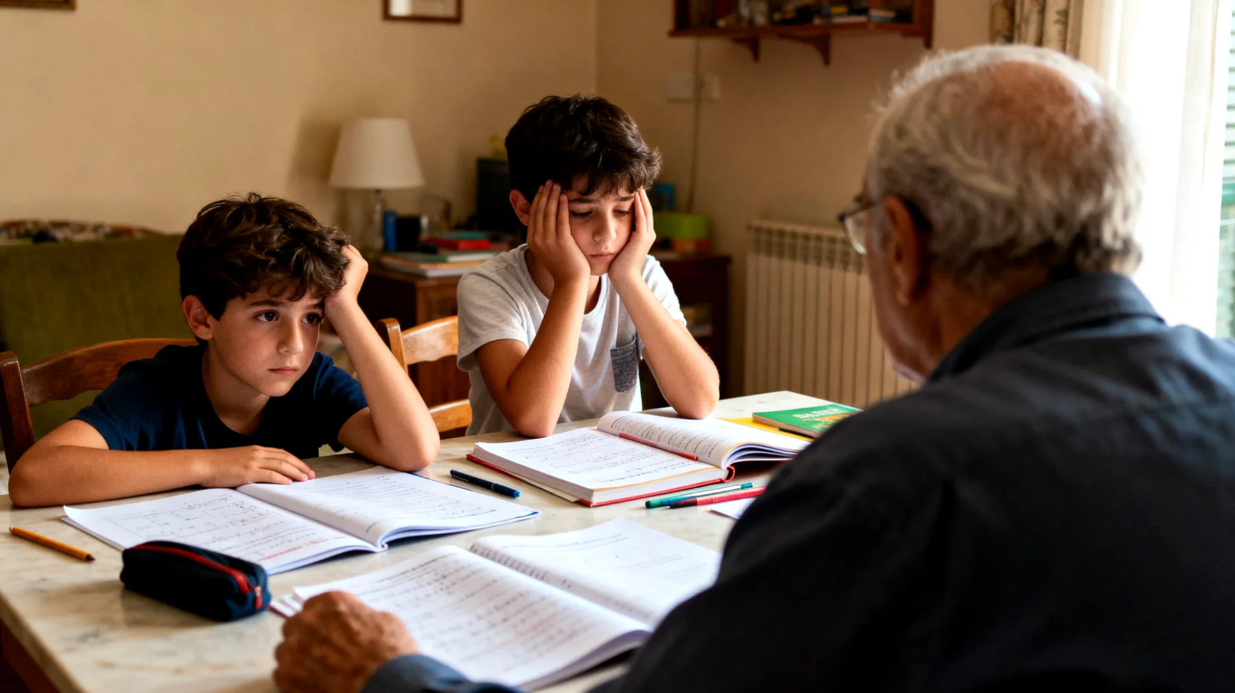 Il nonno fatica a motivare i nipoti bambini allo studio e a supportarli nei compiti quando ne ha la responsabilità "