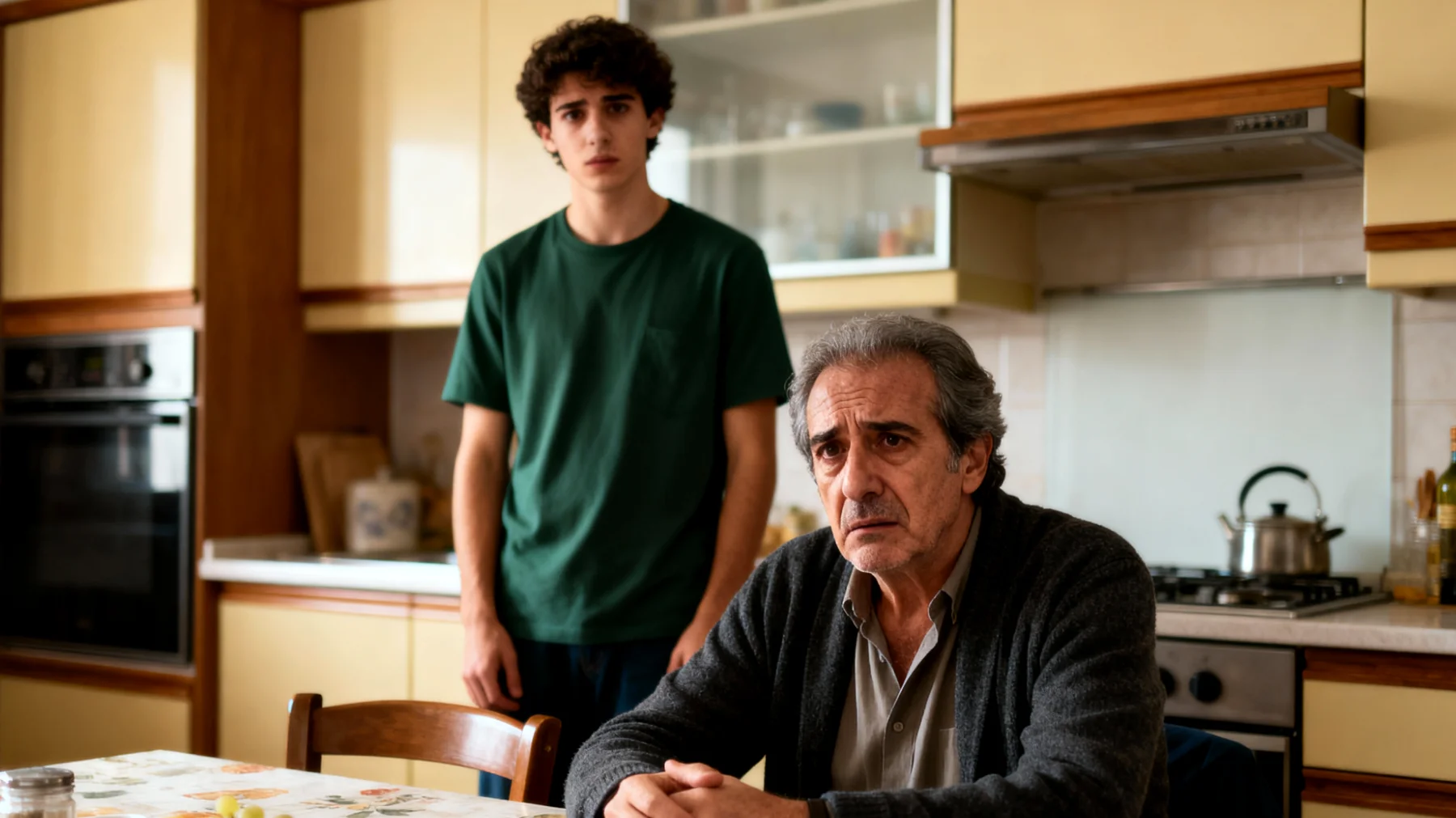 Papà preoccupato per il futuro lavorativo e l'autonomia economica del figlio giovane adulto che fatica a trovare la propria strada professionale"