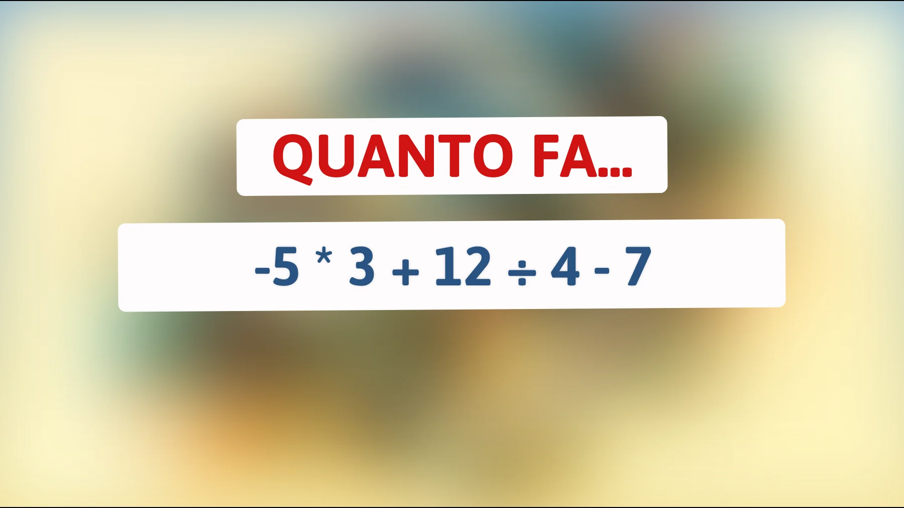 Scopri se sei un vero genio: riesci a risolvere questo indovinello matematico che lascia tutti perplessi?"