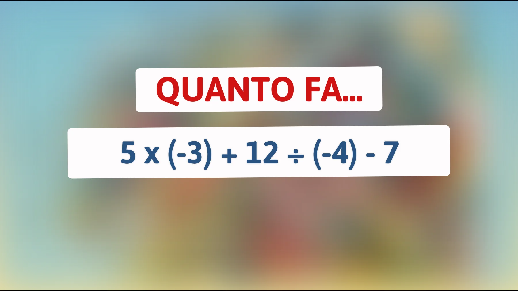 Solo i geni possono risolvere questa sfida matematica: riesci a svelare il dilemma dei numeri negativi e positivi?"