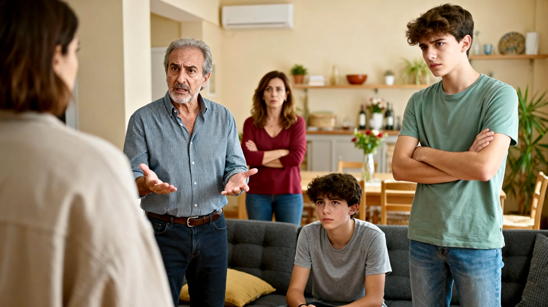 Genitori che faticano a stabilire e far rispettare regole coerenti con figli adolescenti, generando conflitti continui su orari, uscite, responsabilità domestiche e comportamenti accettabili"
