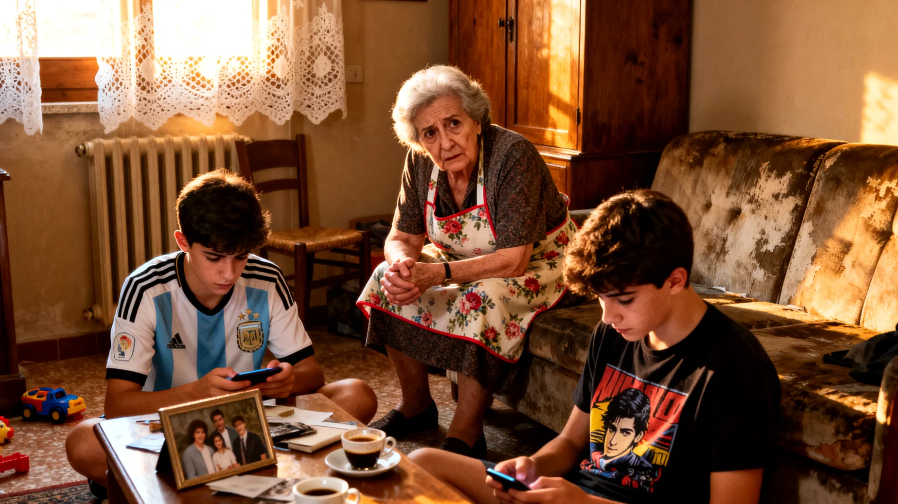 Nonna che non riesce a stabilire limiti chiari con nipoti adolescenti, cedendo sempre alle loro richieste per paura di perdere il loro affetto o di essere vista come autoritaria"