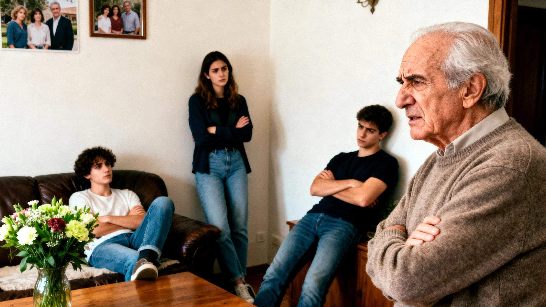 Il nonno fatica a gestire i conflitti con i nipoti giovani adulti riguardo alle regole e ai limiti, sentendosi spesso ignorato o considerato fuori dal tempo nelle sue indicazioni educative"